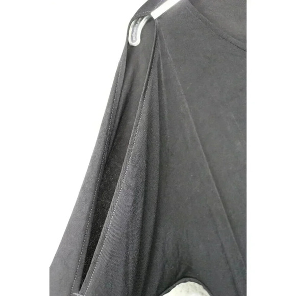 Chico's Travelers Liquid Knit Black Cold Shoulder Top-Size 2-Stretch - Picture 5 of 8